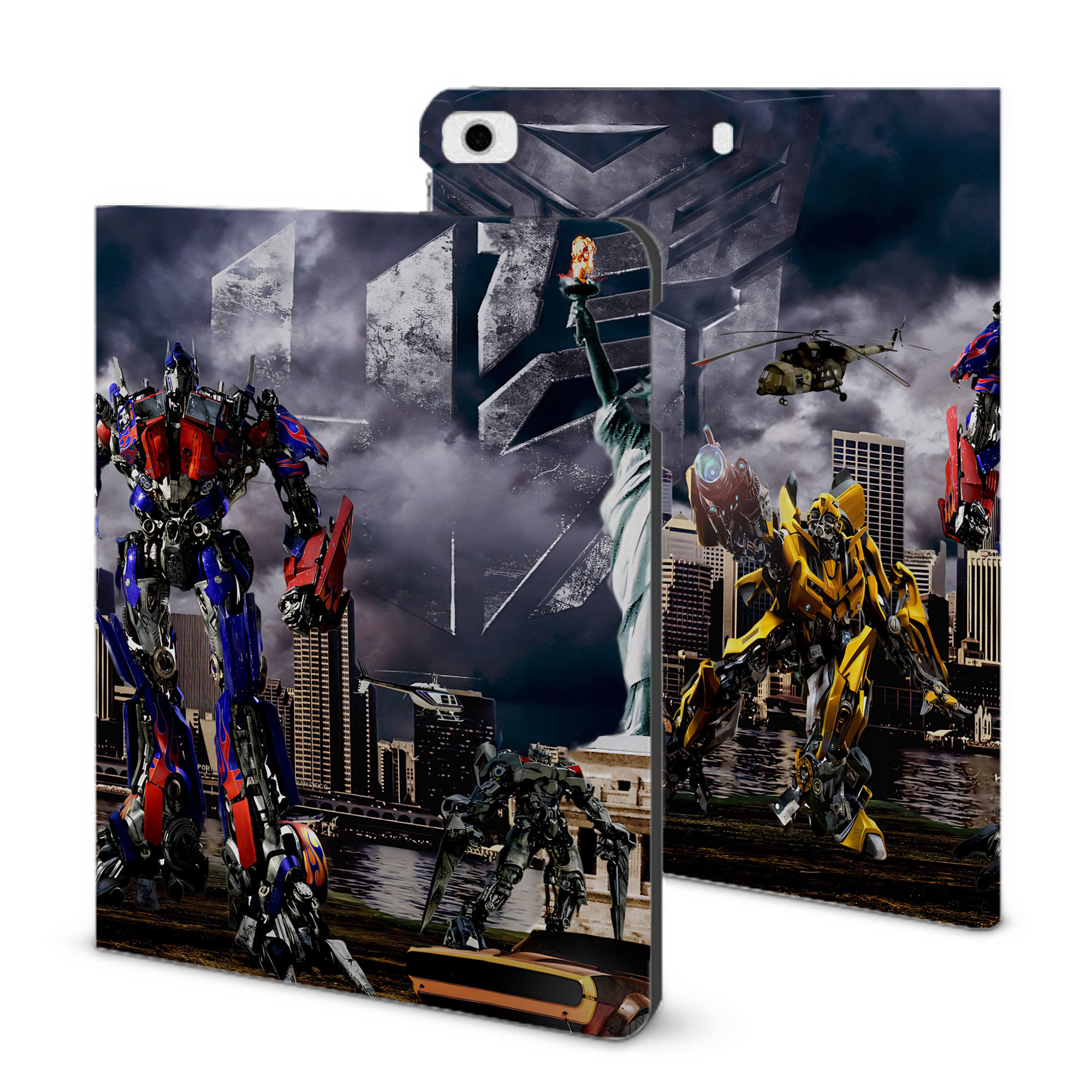 （画像用） Transformers トランスフォーマー IPad ケース ブック型 PUレザー TPU 耐衝撃 軽量 薄型 ペン収納なし 全面保護 IPad 各モデル対応
